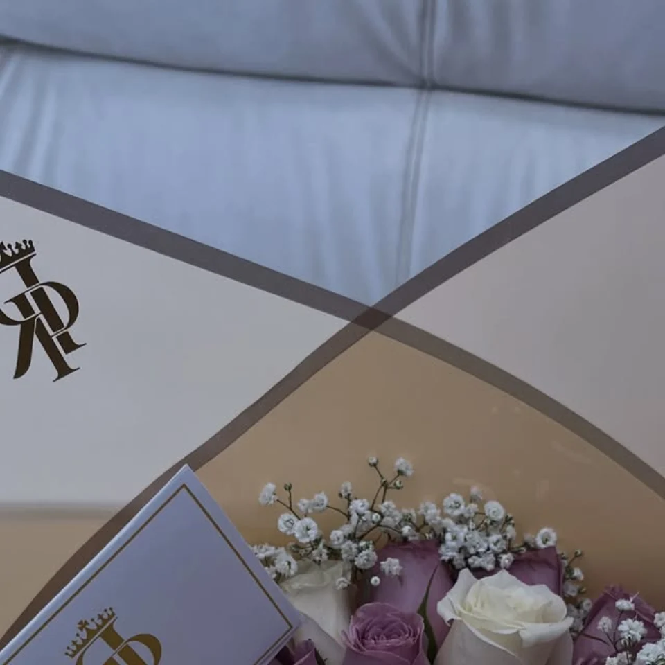 Lavender and ivory Royal Petals bouquet